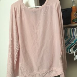 Long sleeve blush top
